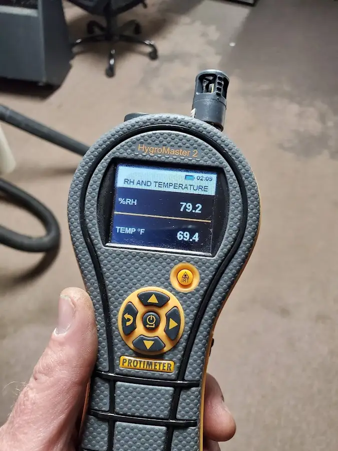 Moisture meter humidity assessment for Fire & Smoke Damage Restoration in Rodeo